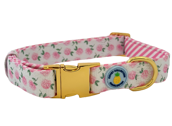 Hydrangea Dog Collar - Pink