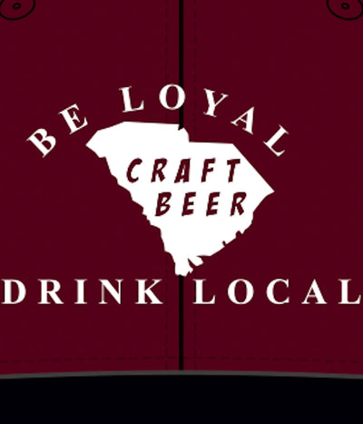 Be Loyal, Drink Local Craft Beer Trucker Hat Maroon/White/Black with Mesh Backing
