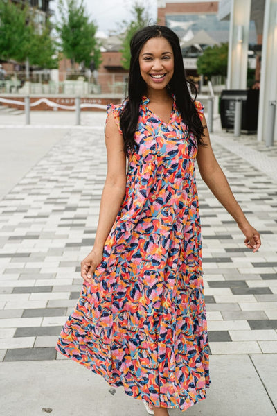 Josie Maxi Dress- Rainbow Floral