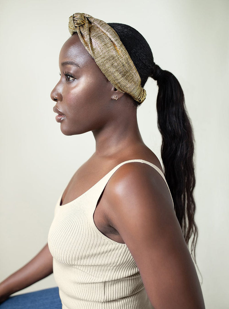 Allure Knotted Headband in Gold
