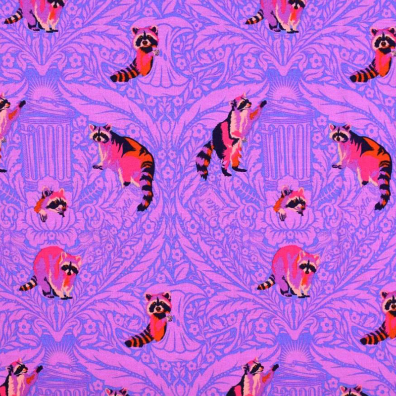 Purple Feral Racoons Dog Bandana