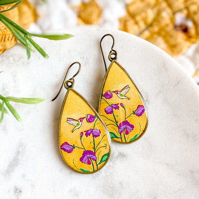 Stormy in White and Translucent Polymer Clay Earrings | Cute Simple Polymer Clay Drop Earrings