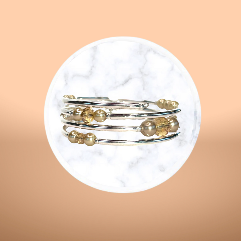 Wrap Bracelets- Golden Pearl