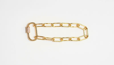 Paperclip Chain Carabiner Bracelet