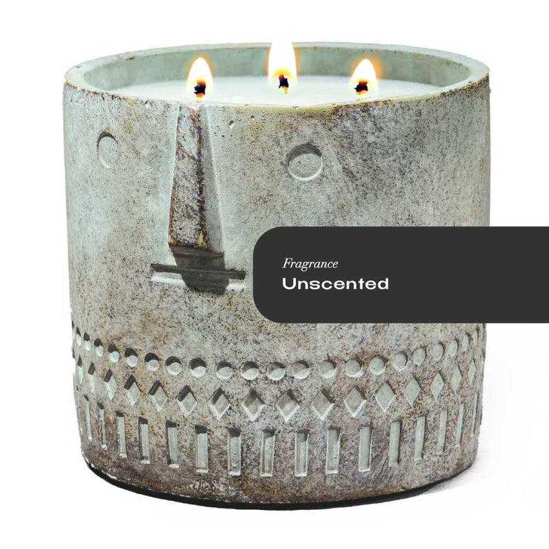 Unscented Stone Face Candle