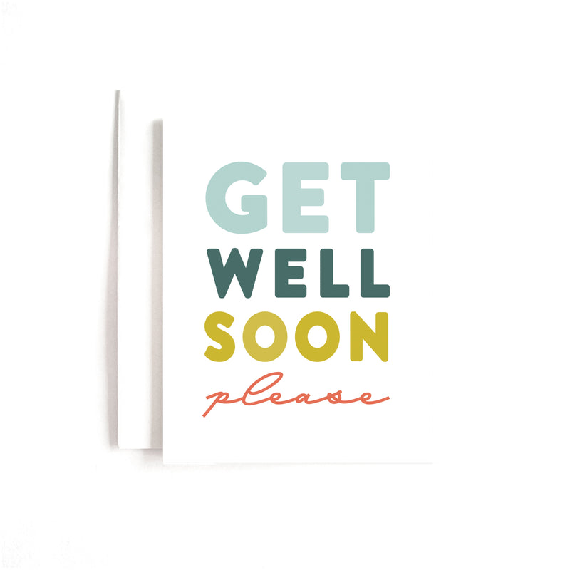 Get Well Soon, Hand-Lettered Card