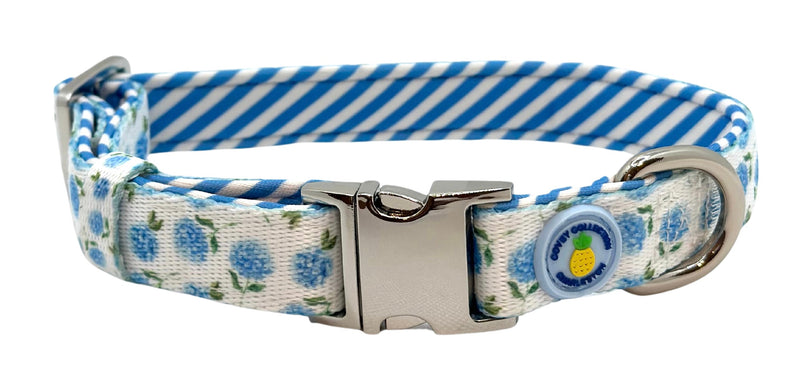 Hydrangea Dog Collar - Blue
