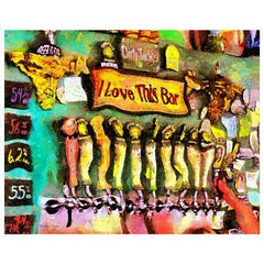"I LOVE THIS BAR" Dye Infused Metal 8x12