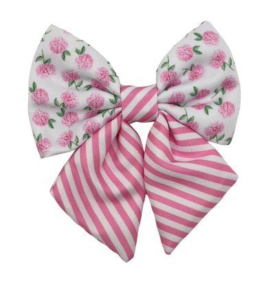 Pink Hydrangea Bow Tie