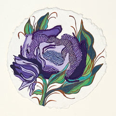 Purple Floral on Paper