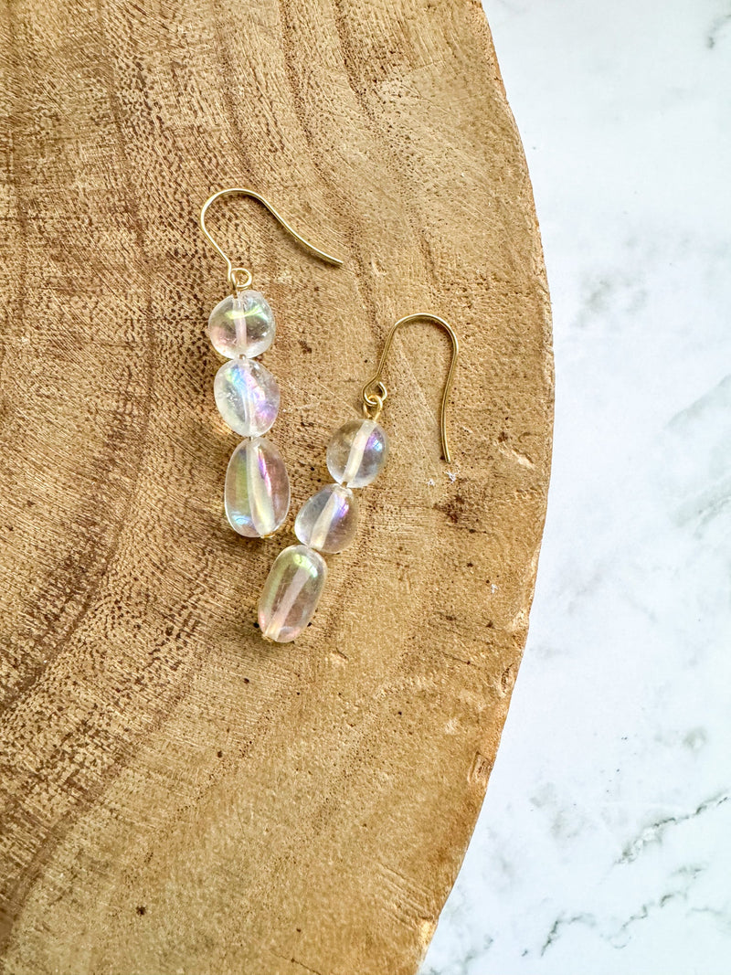 Iridescent Tiered Earrings