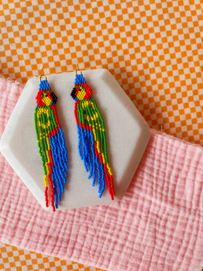 Birds in Love | Beaded Earrings