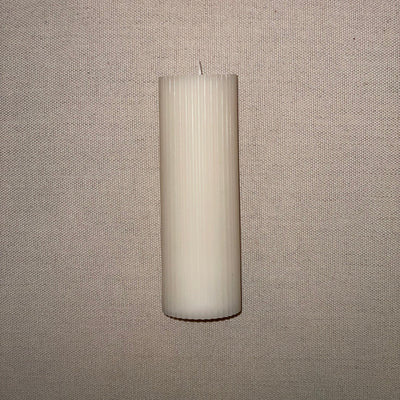 Ribbed Pillar Candle