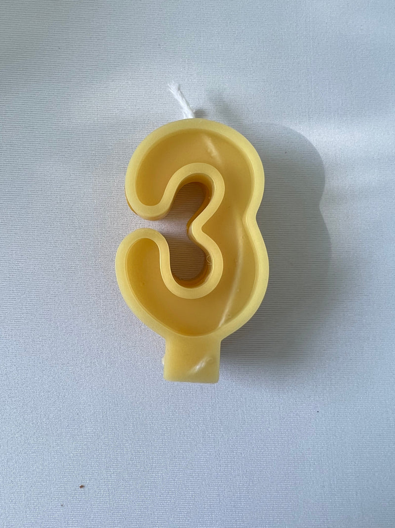 Beeswax Number Birthday Candles