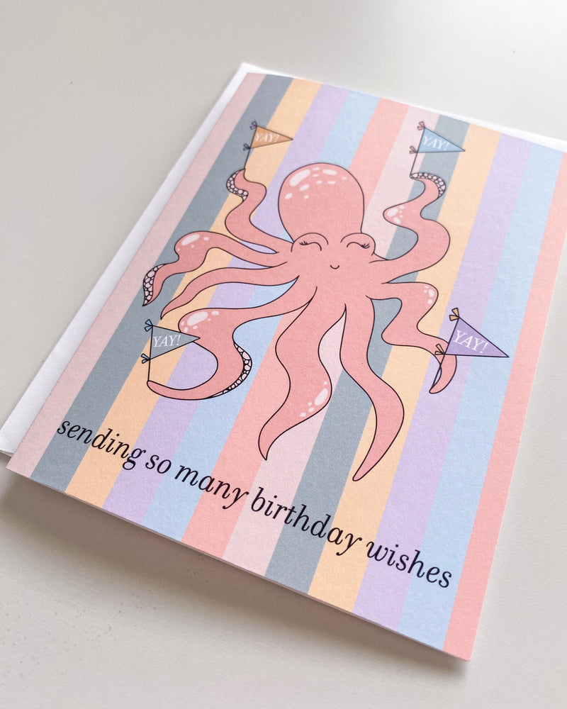 Octopus Birthday Greeting Card