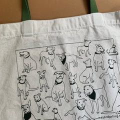 dogs (and a cat!) cotton tote