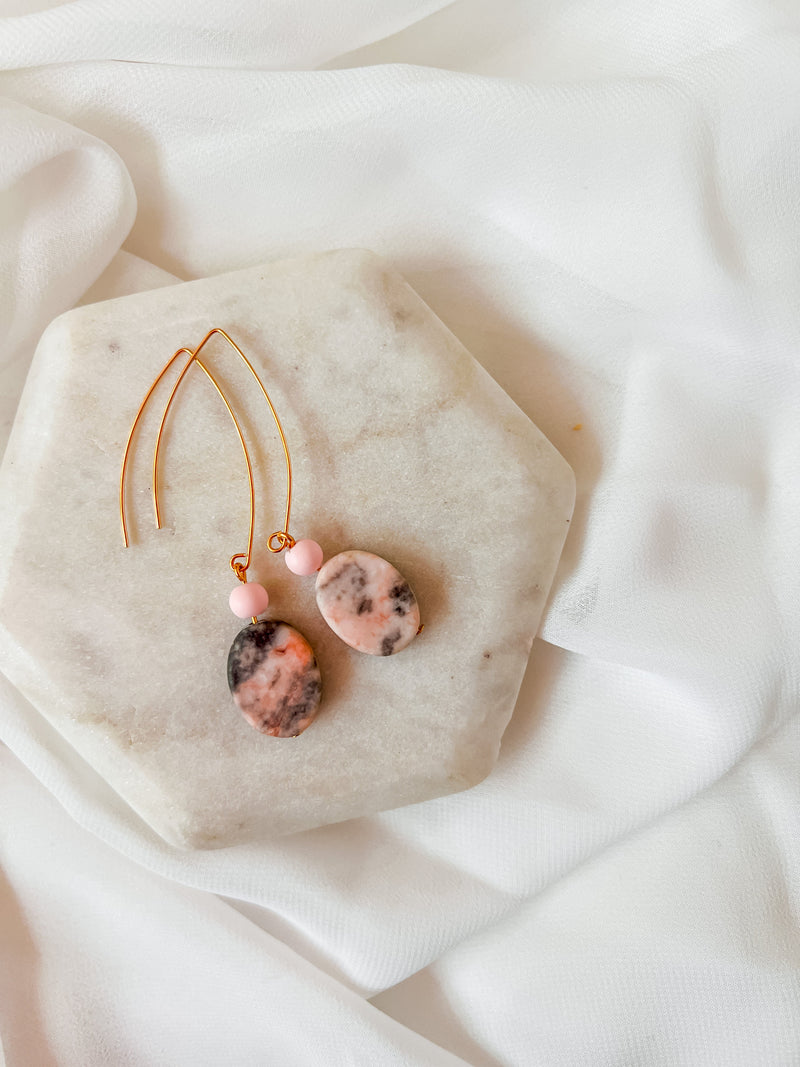 Blush |  Pink Opal Earrings