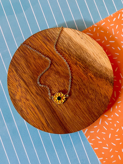 Sammy Sunflower Necklace and Earrings