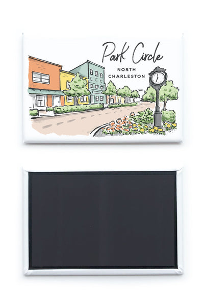 Sherbet Painted Streets - The Park Circle Magnet