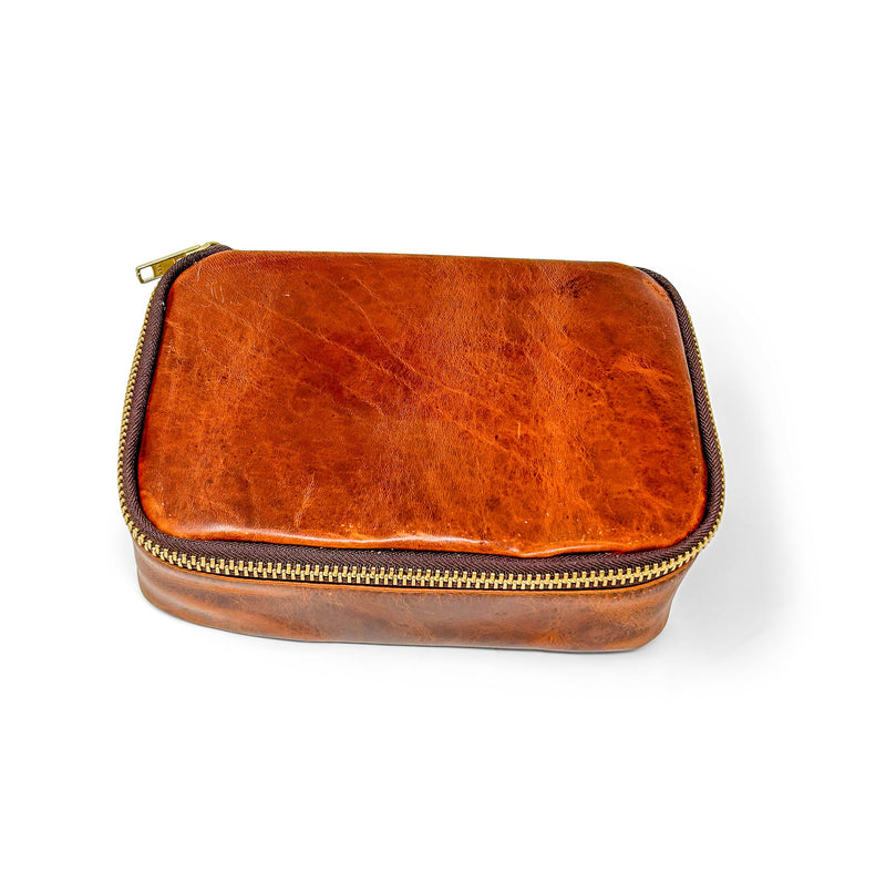 Leather Travel Case | Horween English Tan Dublin