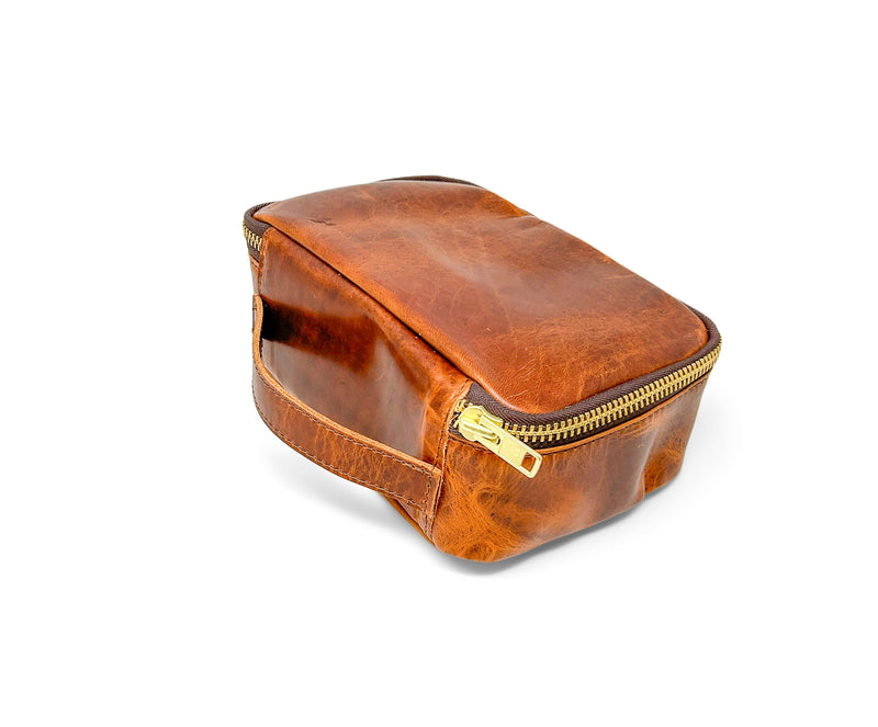 Leather Travel Case | Horween English Tan Dublin