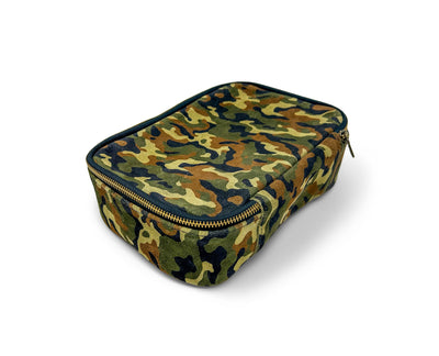 Leather Travel Case | Waterproof Camo Suede