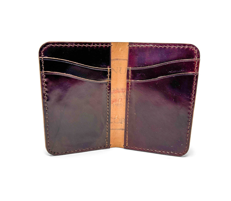 Handmade Vertical Wallet | Horween Color 8 Shell Cordovan