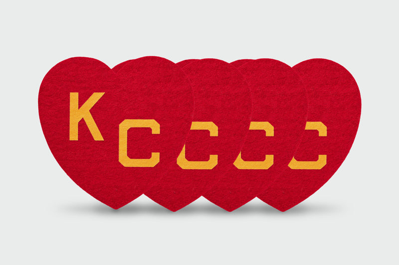 KC Heart Wlle Coaster