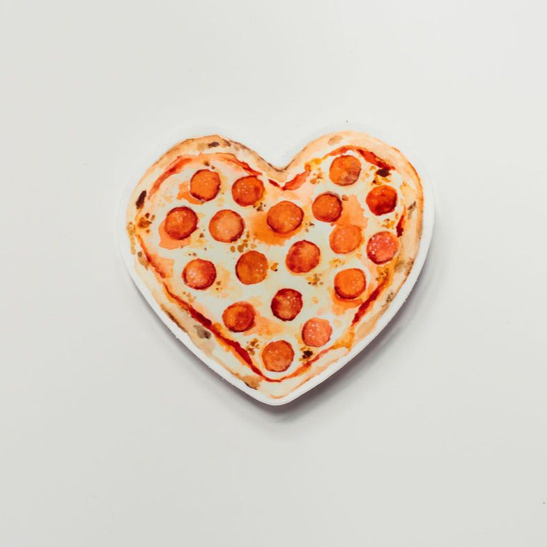 Heart Shaped Pizza Sticker