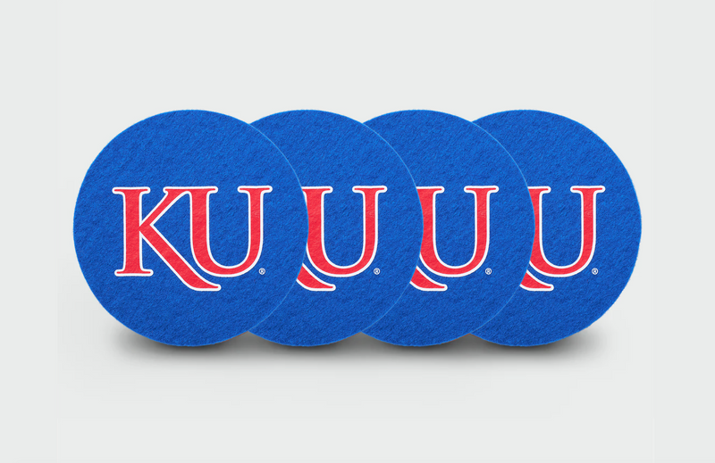 University of Kansas Lettermark - Electric Blue Wlle™ Coaster