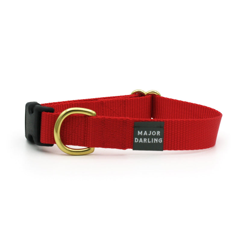 side-release buckle collar / red