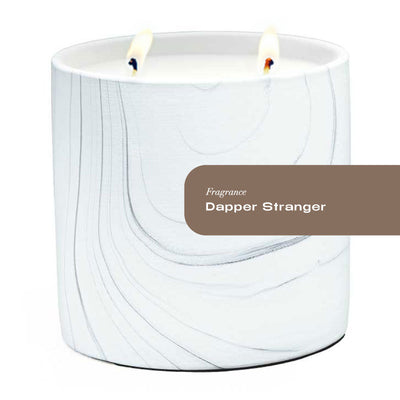 Dapper Stranger White Marble Candle