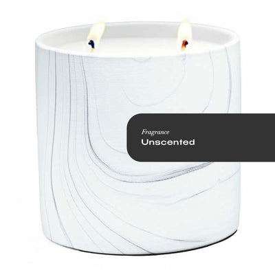 Unscented White Marble Candle