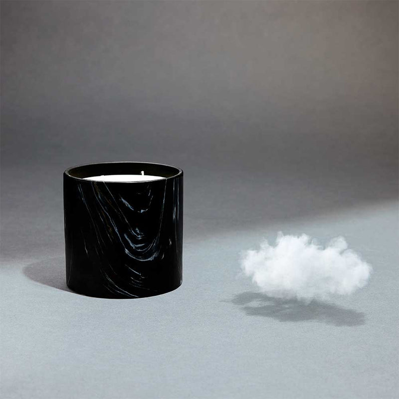 Unscented Black Marquina Candle