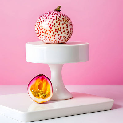 Passionate Fruit White Marble Candle