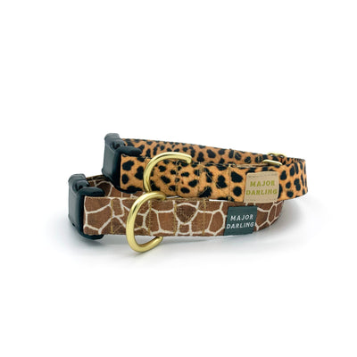 side-release buckle collar / leopard