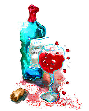 Red Wine Falls Art Painting