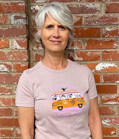 Brewmiceter Van Hops Hunt Short Sleeve Pink Gravel Womens T-Shirt