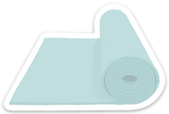 Blue Yoga Mat Sticker
