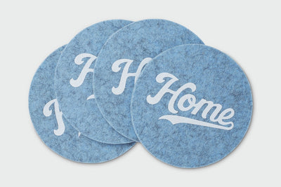 KC Baseball "Home" wlle™ Coaster 4Pk - Powder Blue
