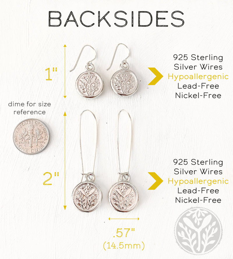 Simple Joy - Silver Earrings (2-lengths)