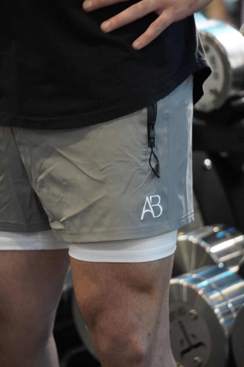 Gray Camo Compression Shorts