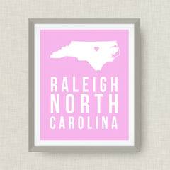 Raleigh Art Print, North Carolina Art Print