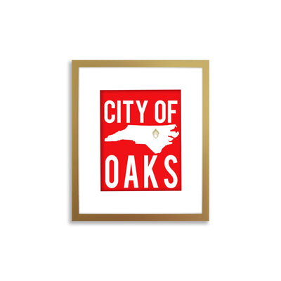 Raleigh Art Print, North Carolina Art Print - City of Oaks
