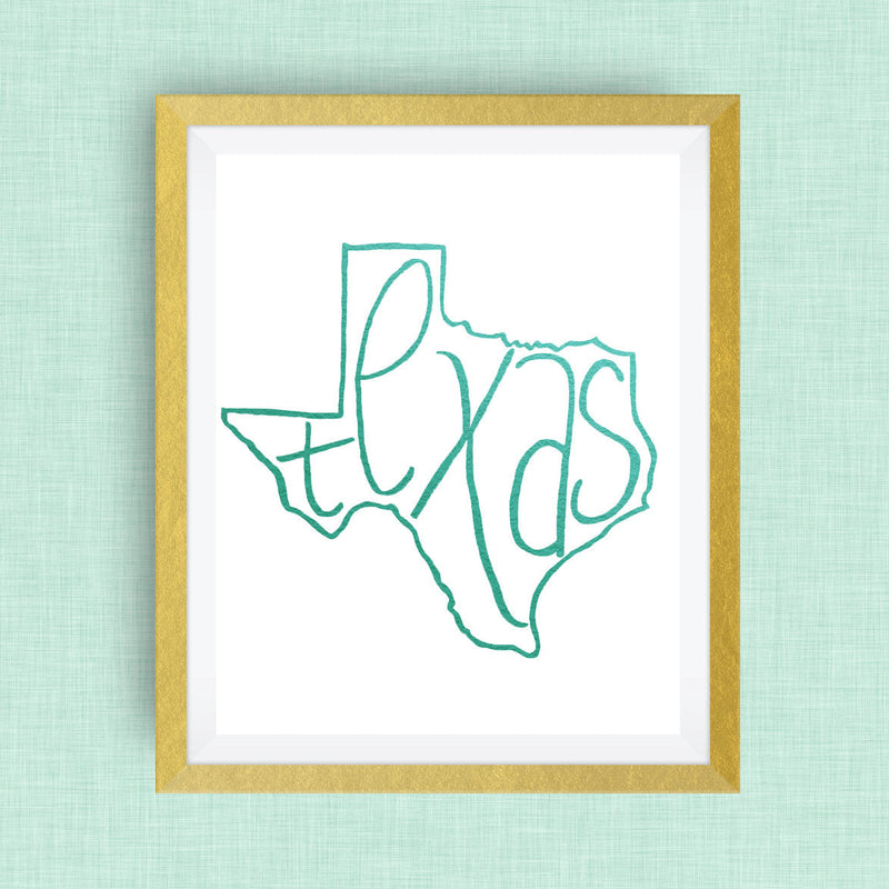 Texas Art Print - Lone Star state