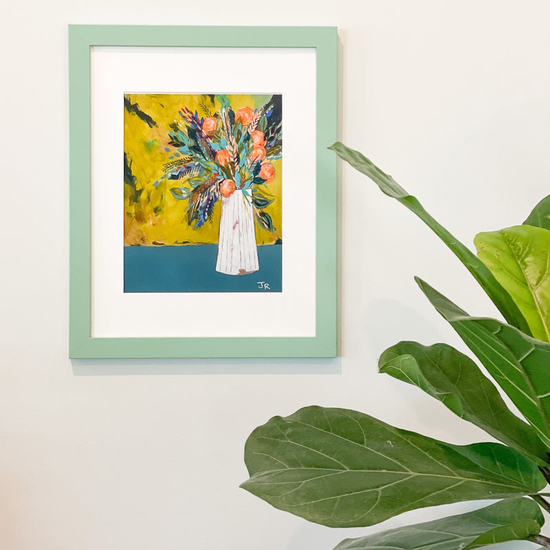 Green Gold and Oranges Giclee Print