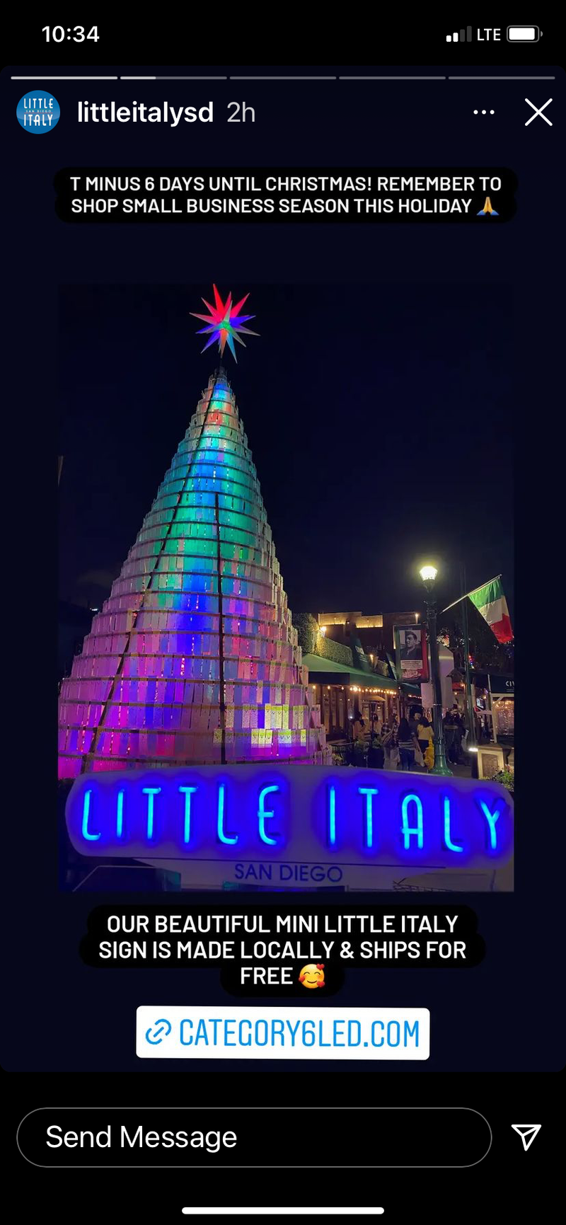 Little Italy, Ca. LED Sign (Available Now)