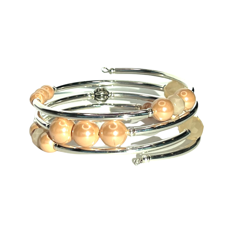 Wrap Bracelets- Coral Pearl