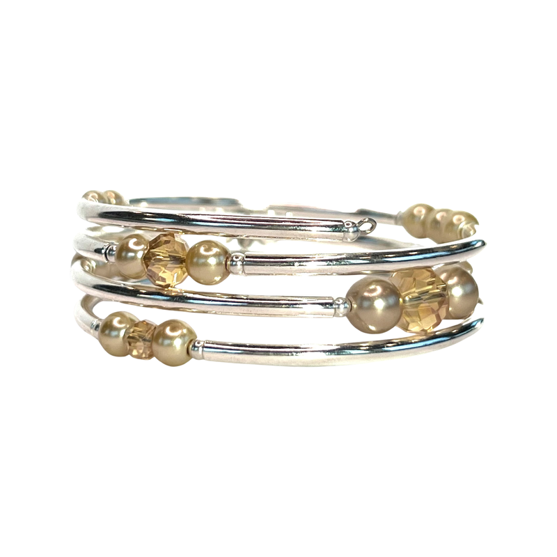 Wrap Bracelets- Golden Pearl