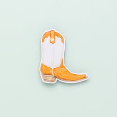 Cowboy Boot Sticker - Orange